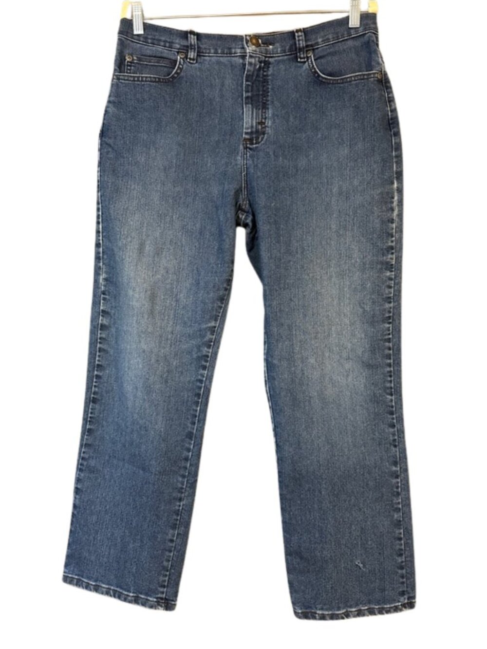 Lee Relaxed Fit Jeans Womens Size 12 Petite Blue Mid Rise Denim 12P